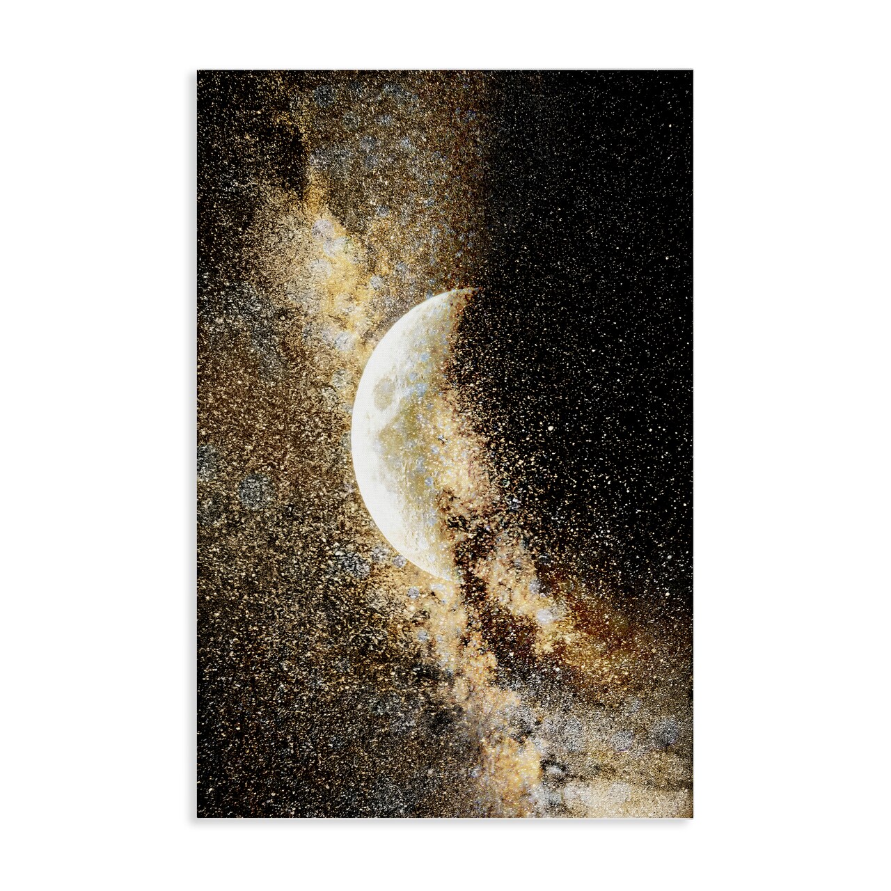 Stupell Industries Starry Nebula Crescent Moon Canvas Design by Gemma Bardot